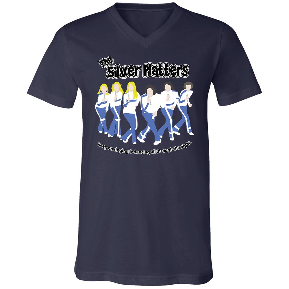 Unisex V-Neck T-Shirt - 7H1R996X - Navy - 2
