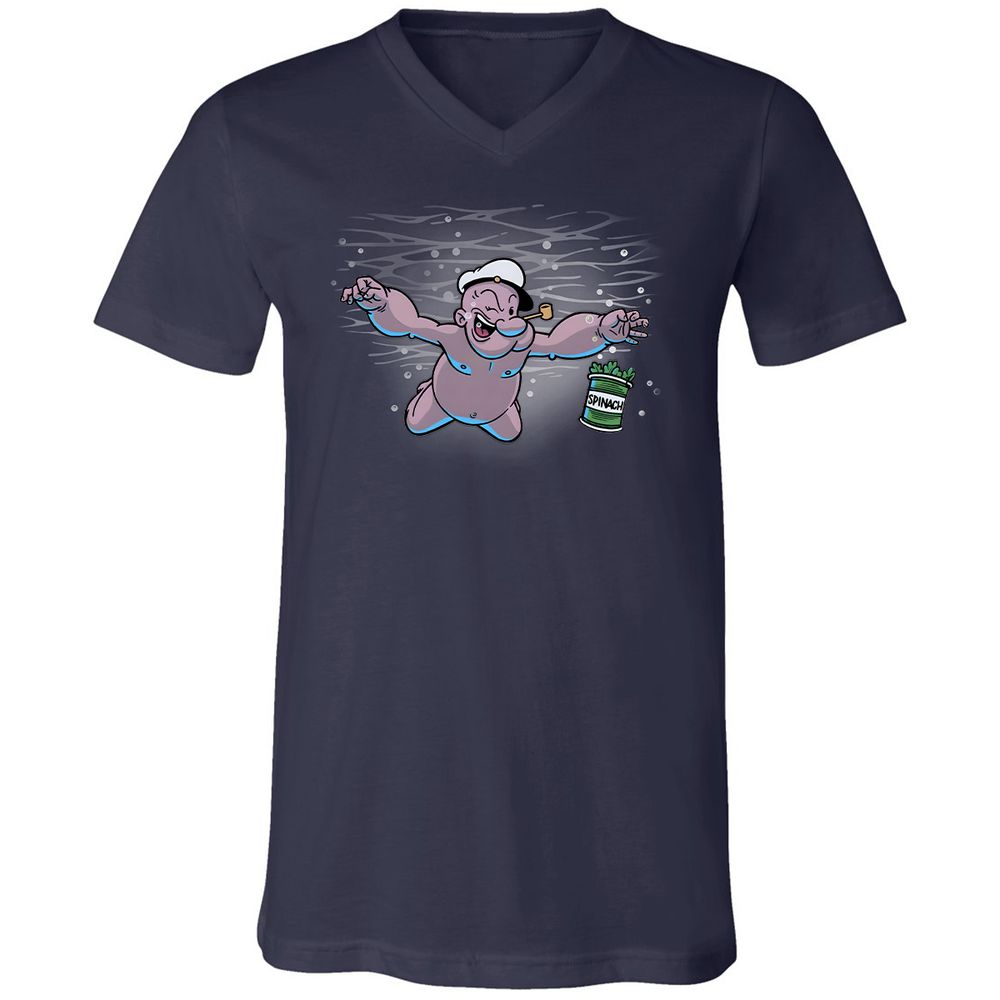 Unisex V-Neck T-Shirt - 6UETT1ZD - Navy - 2