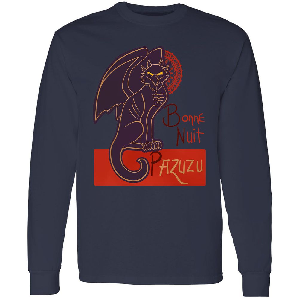 Long Sleeve T-Shirt - ZBBQSZXZ - Navy - 2