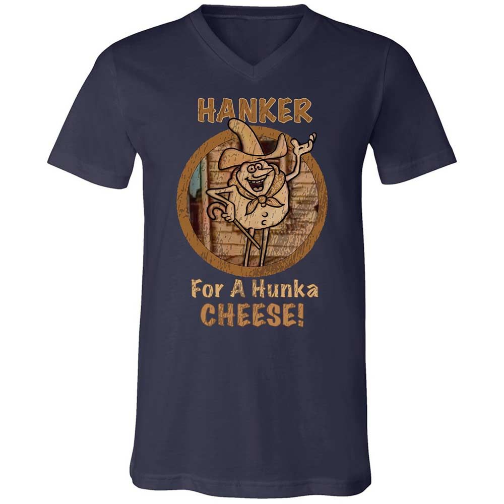 Unisex V-Neck T-Shirt - U89WFCNJ - Navy - 2