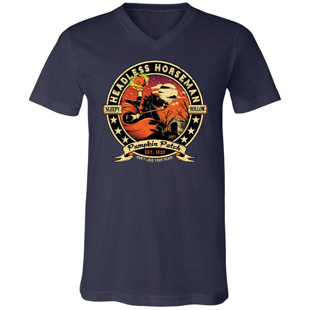 Unisex V-Neck T-Shirt - K6WETU45 - Navy - 2