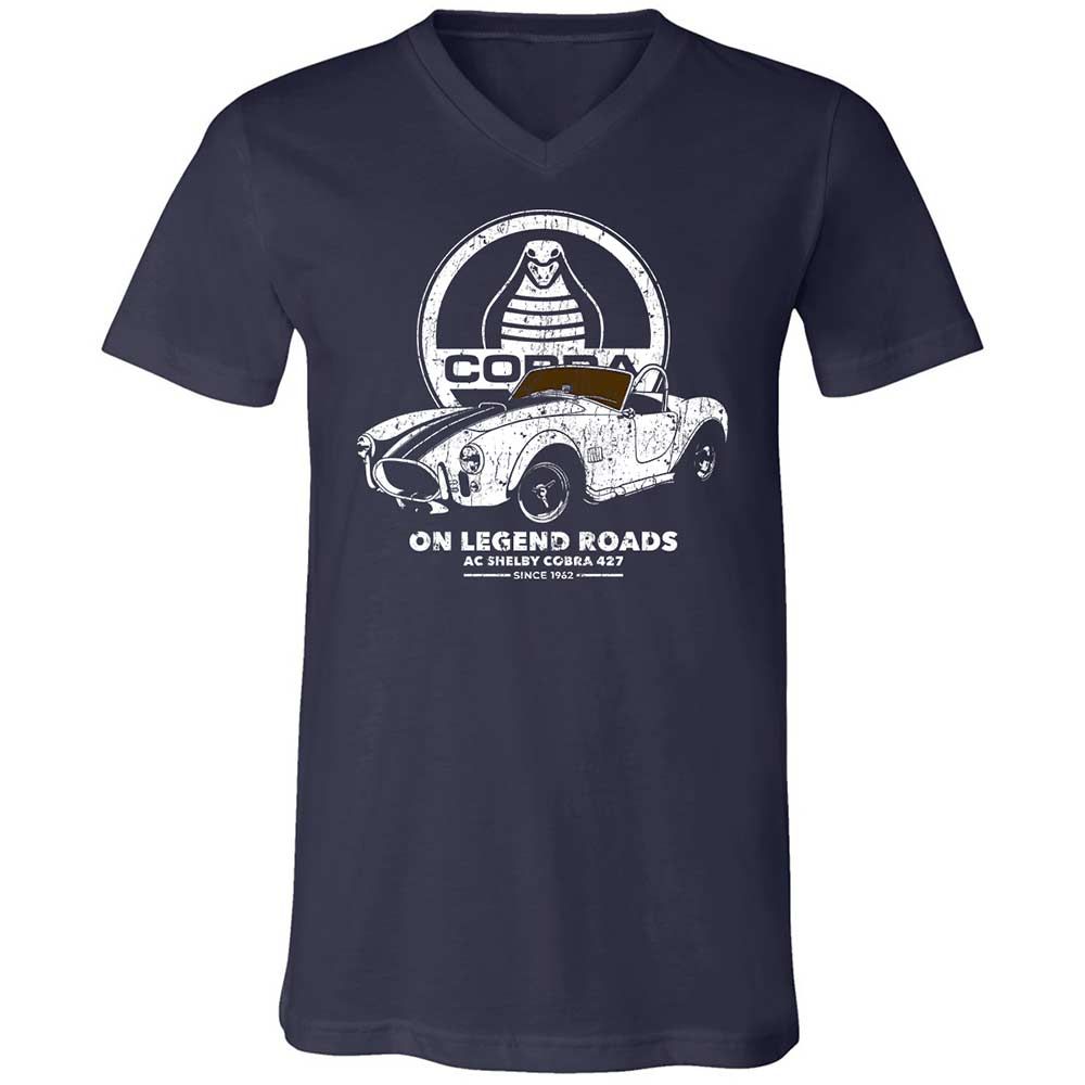 Unisex V-Neck T-Shirt - 3B31WVN8 - Navy - 2
