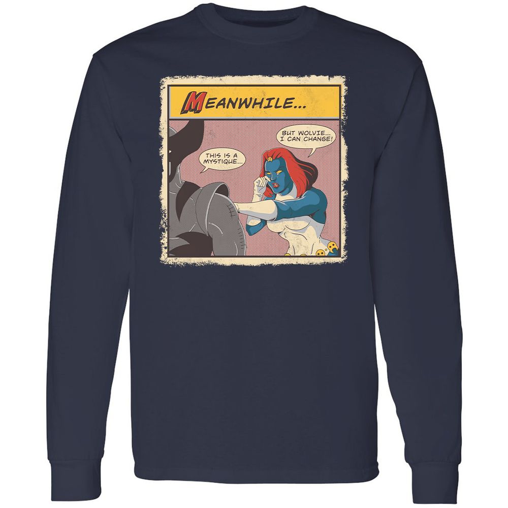 Long Sleeve T-Shirt - PFQQ9V8H - Navy - 2