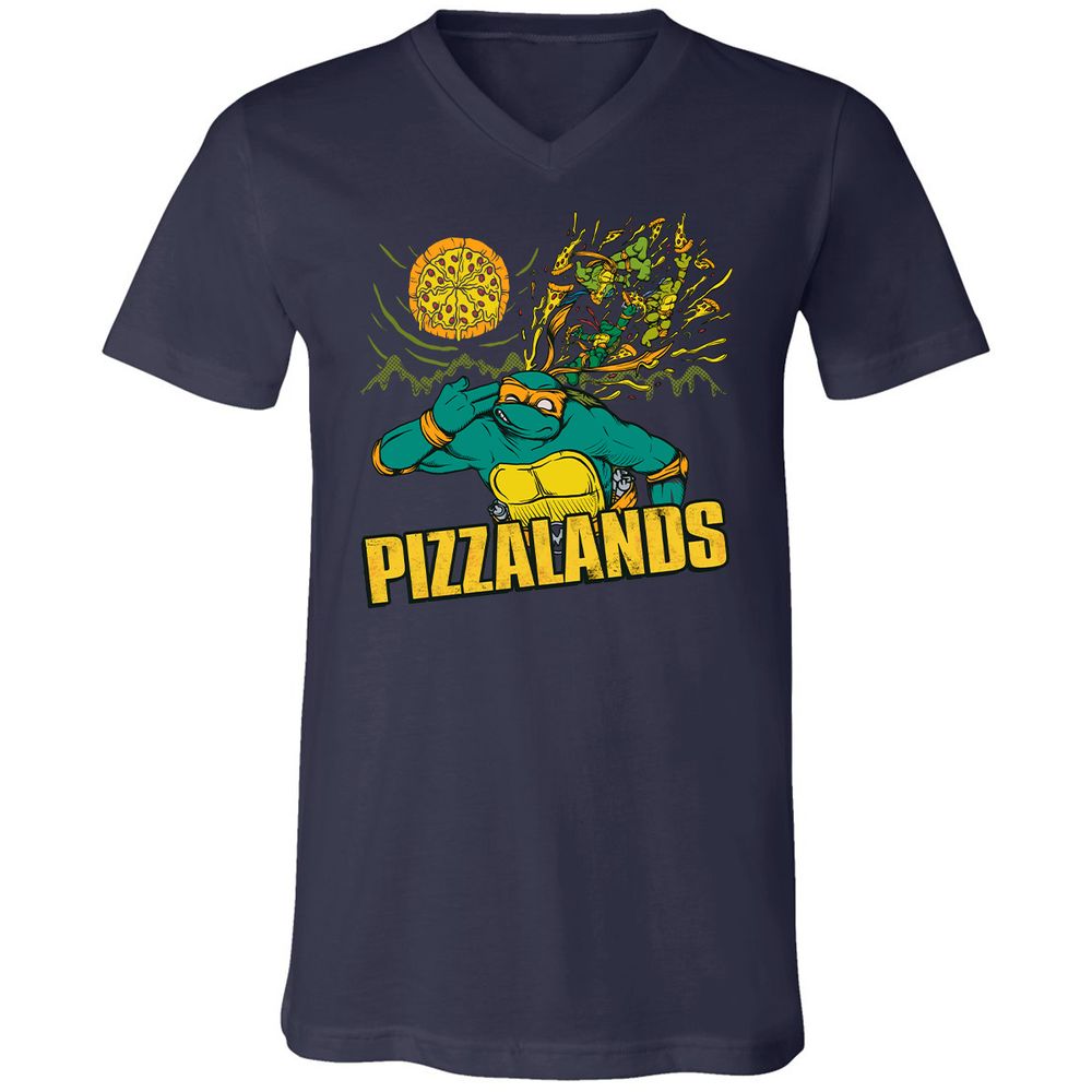 Unisex V-Neck T-Shirt - UQR9CC7Q - Navy - 2