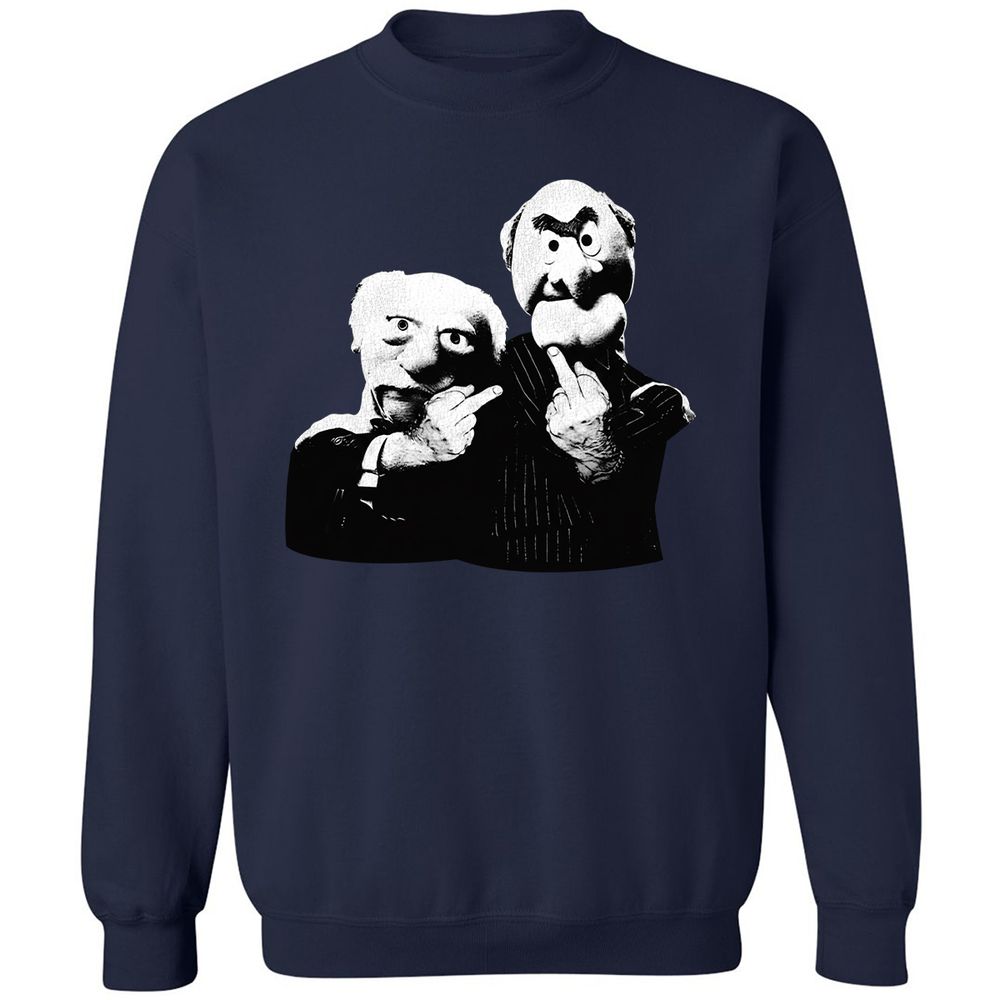 Statler and Waldorf Middle Finger - Navy - 2