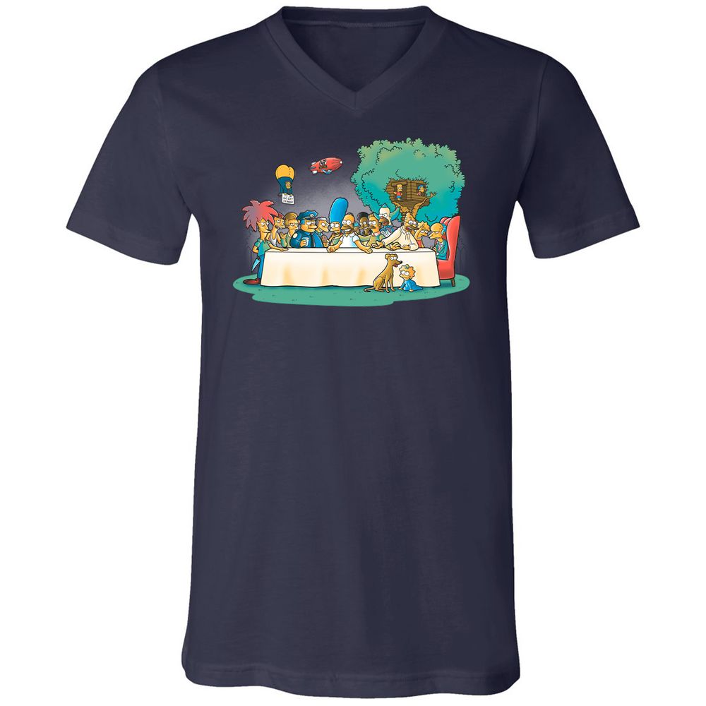 Unisex V-Neck T-Shirt - PPY3JAE6 - Navy - 2