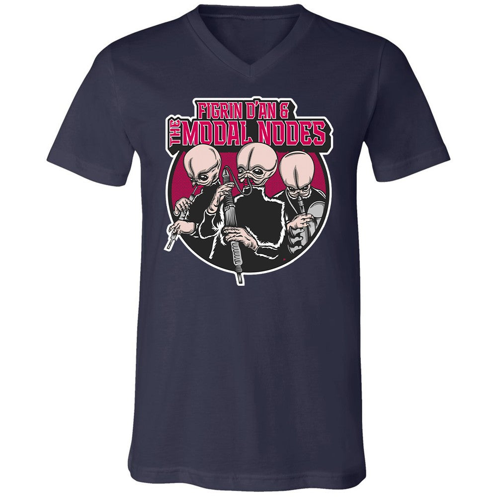 Unisex V-Neck T-Shirt - XPL6E74G - Navy - 2