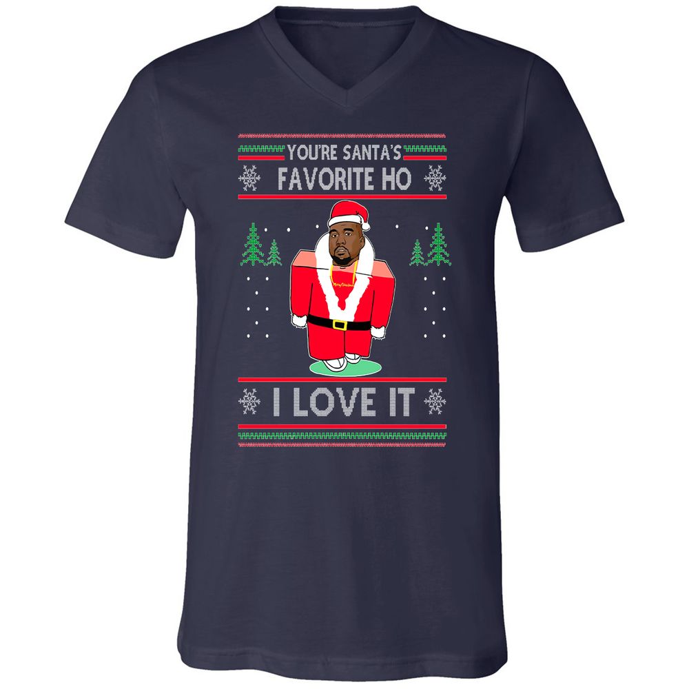 Unisex V-Neck T-Shirt - KAYDA7EP - Navy - 2