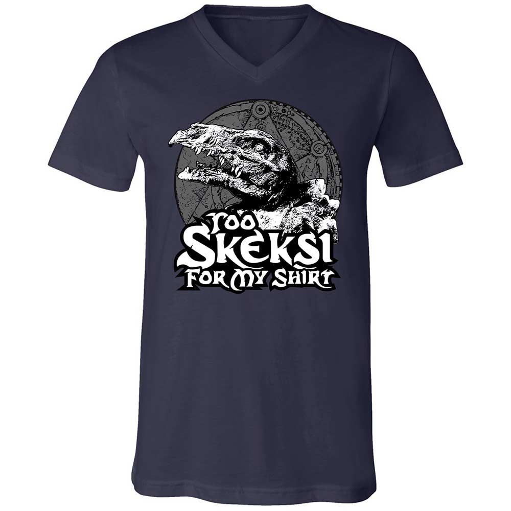 Unisex V-Neck T-Shirt - D7Z6V5R3 - Navy - 2