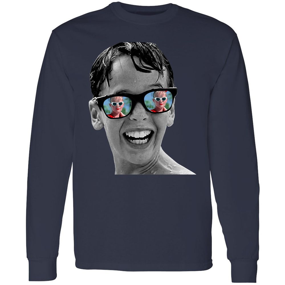Long Sleeve T-Shirt - 614VW941 - Navy - 2