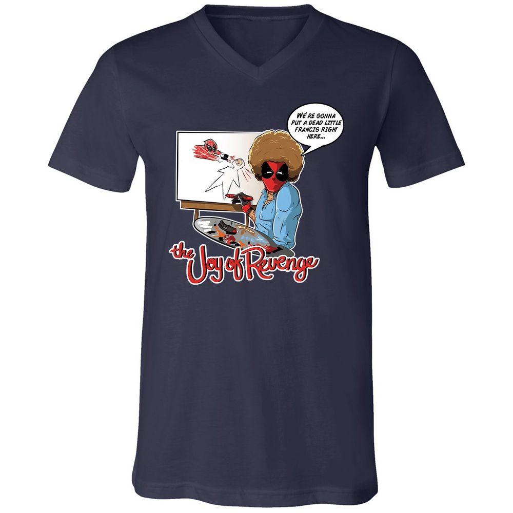 Unisex V-Neck T-Shirt - T59CNKVZ - Navy - 2