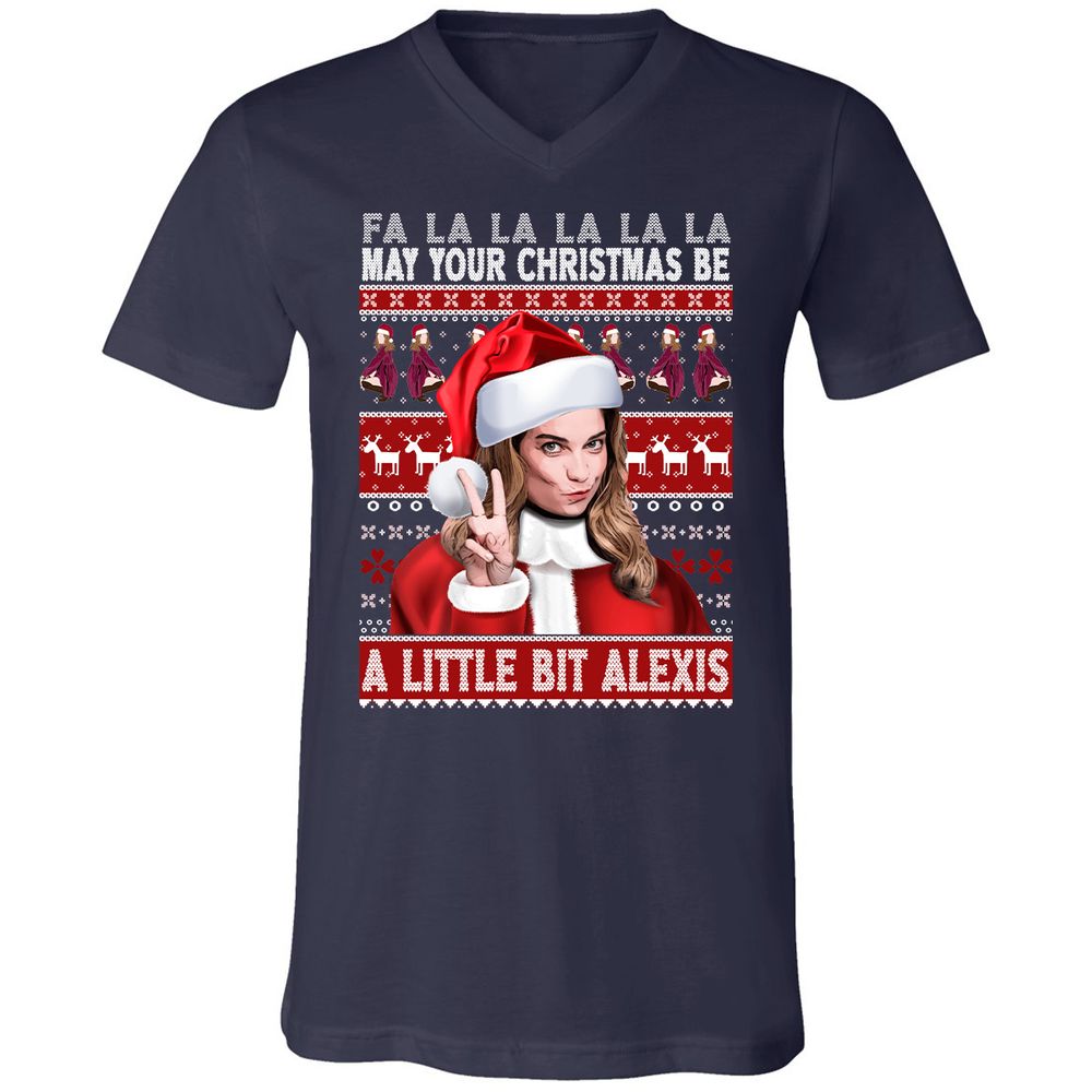 Unisex V-Neck T-Shirt - 56632TU2 - Navy - 2