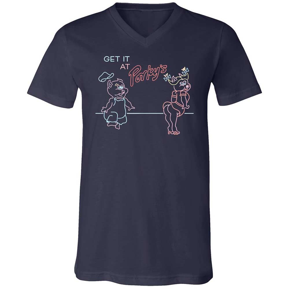 Unisex V-Neck T-Shirt - CNWSTWEY - Navy - 2