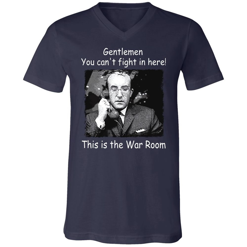 Unisex V-Neck T-Shirt - ZUH4Y8XN - Navy - 2