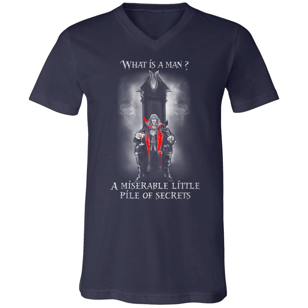 Unisex V-Neck T-Shirt - V26AQM6W - Navy - 2