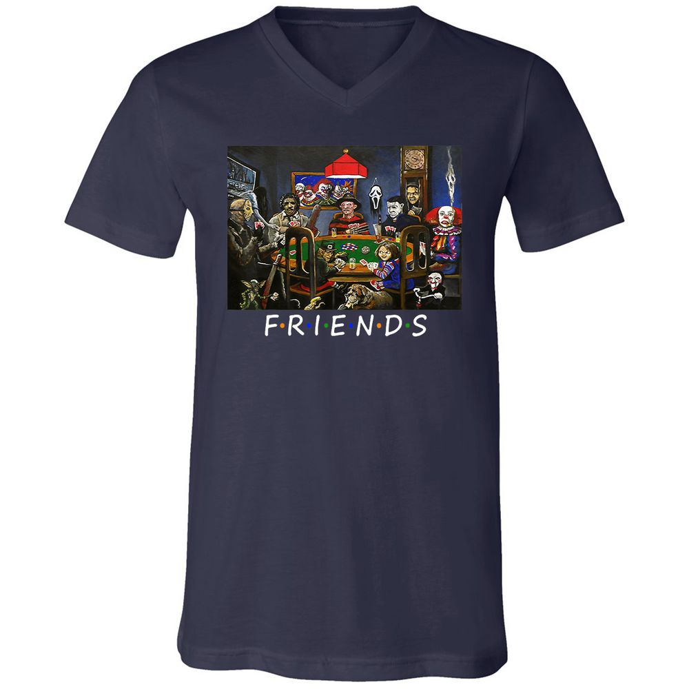 Unisex V-Neck T-Shirt - VBZREE1P - Navy - 2