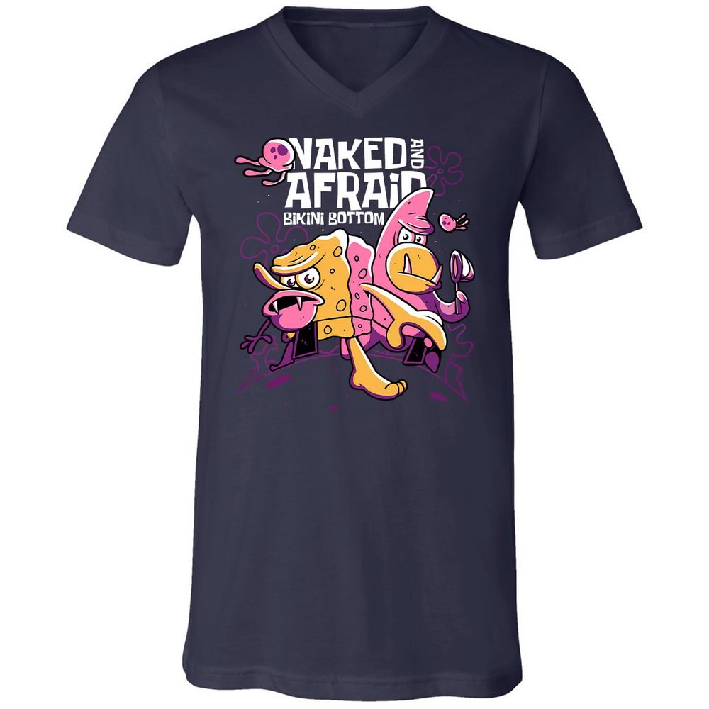 Unisex V-Neck T-Shirt - UNT6NFRV - Navy - 2