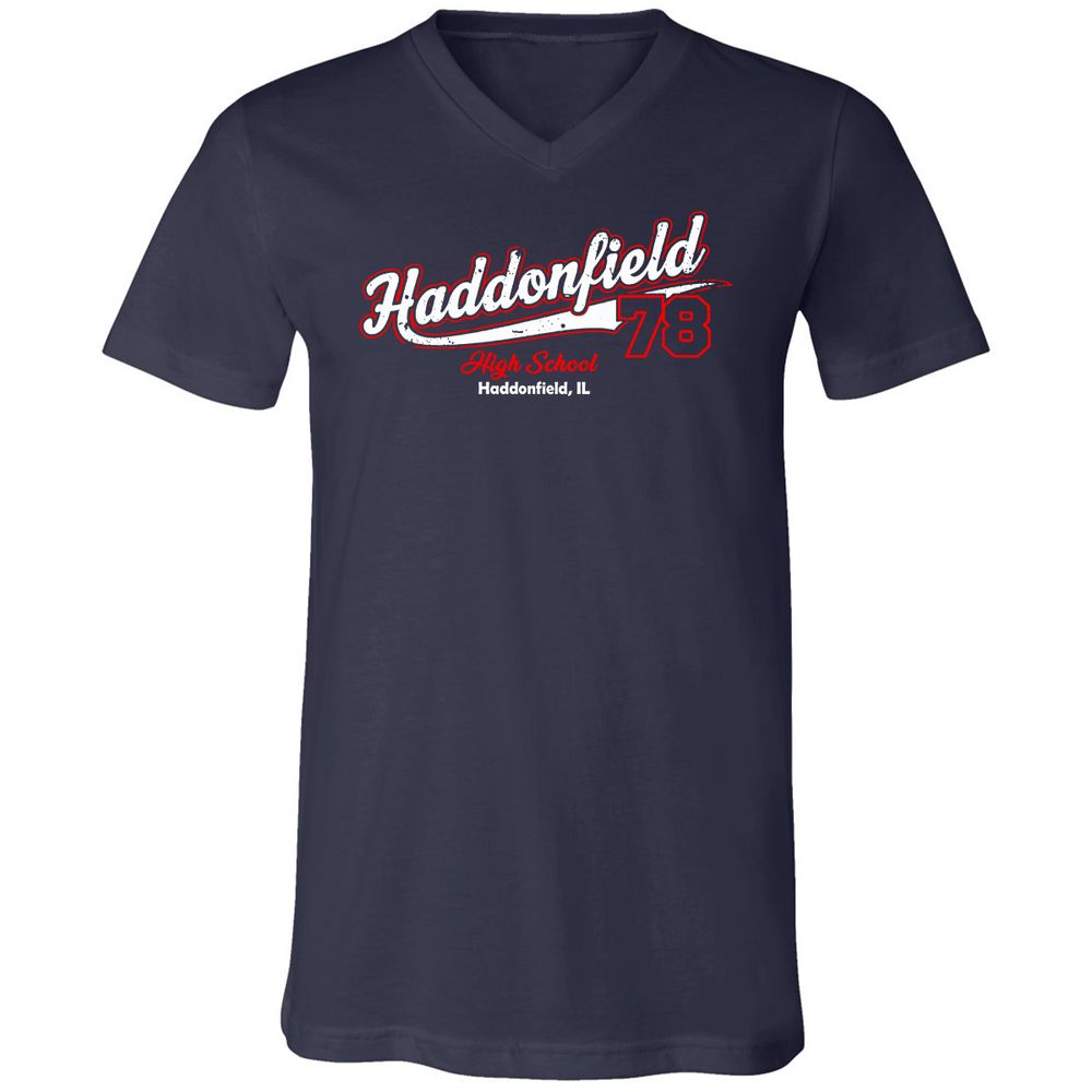Unisex V-Neck T-Shirt - WZH3D2TD - Navy - 2
