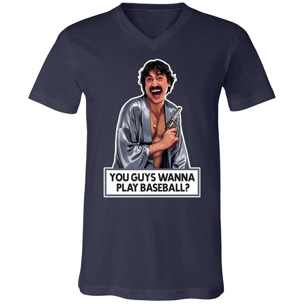 Unisex V-Neck T-Shirt - 66FJ7ARY - Navy - 2