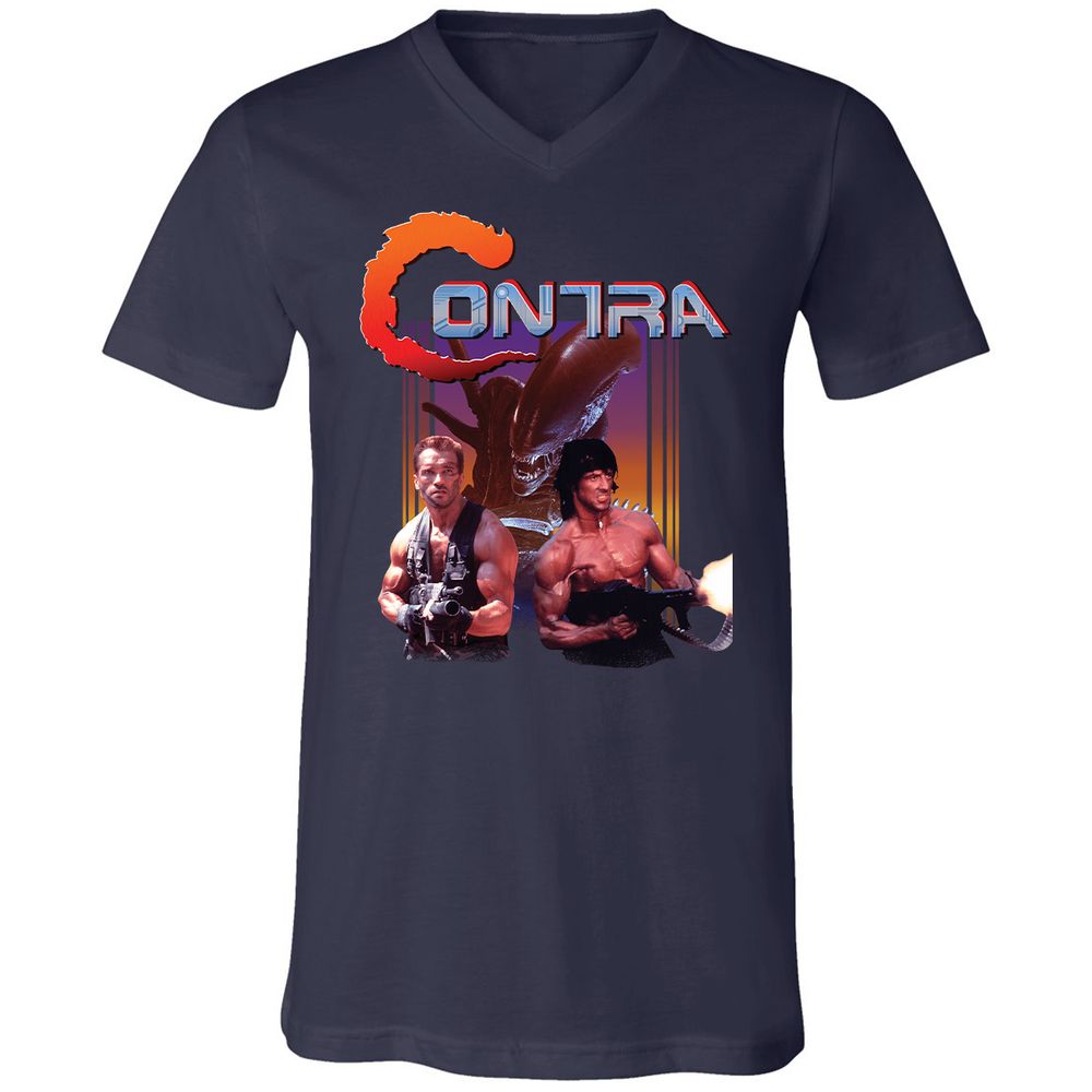 Unisex V-Neck T-Shirt - 7XXGMJAM - Navy - 2