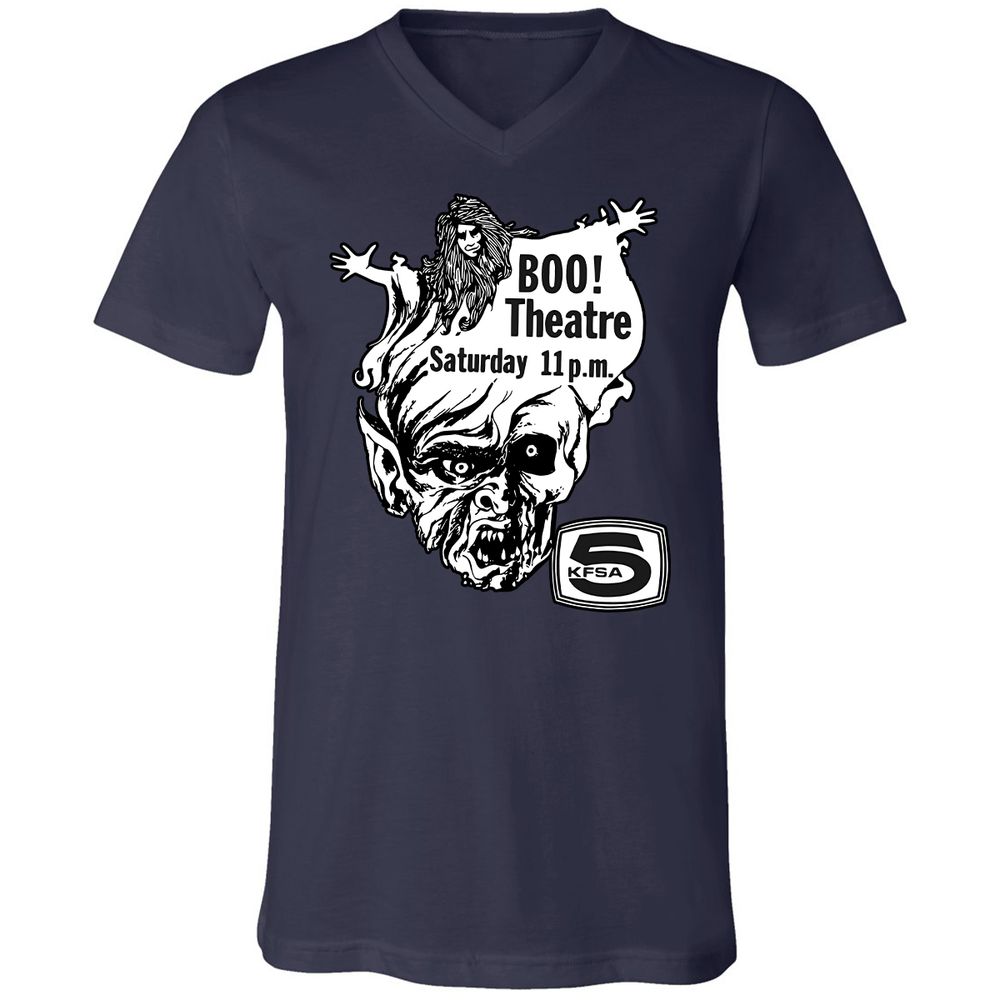 Unisex V-Neck T-Shirt - KUSMZXZT - Navy - 2