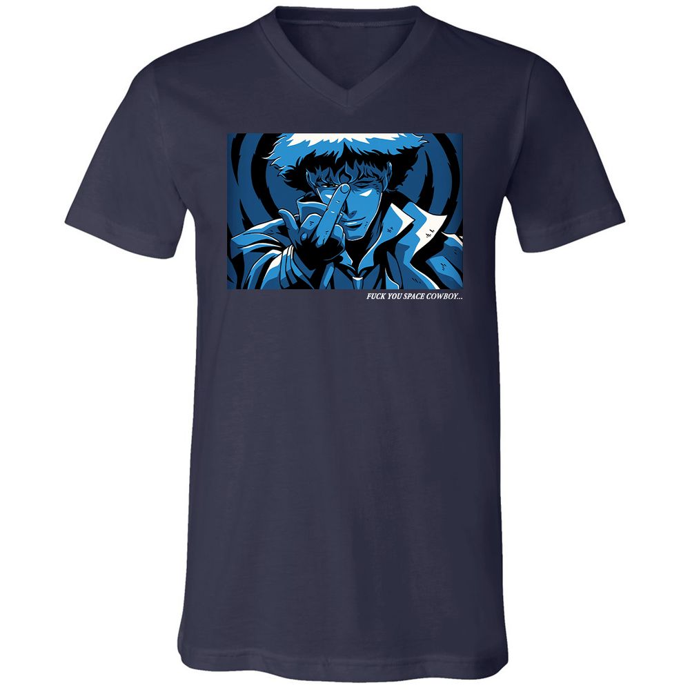 Unisex V-Neck T-Shirt - WTQ5LRAN - Navy - 2