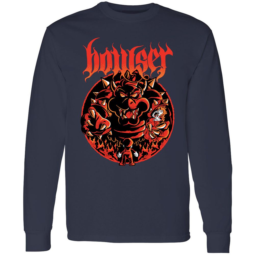 Long Sleeve T-Shirt - 4XCVGFJY - Navy - 2