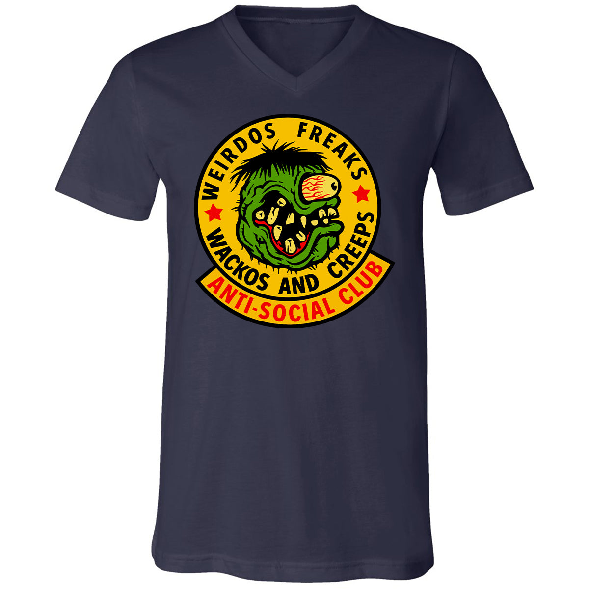Unisex V-Neck T-Shirt - 24WZ6F8J - Navy - 2