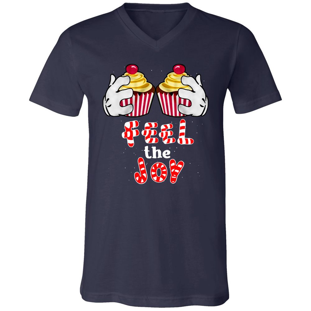 Unisex V-Neck T-Shirt - S6B8F59B - Navy - 2