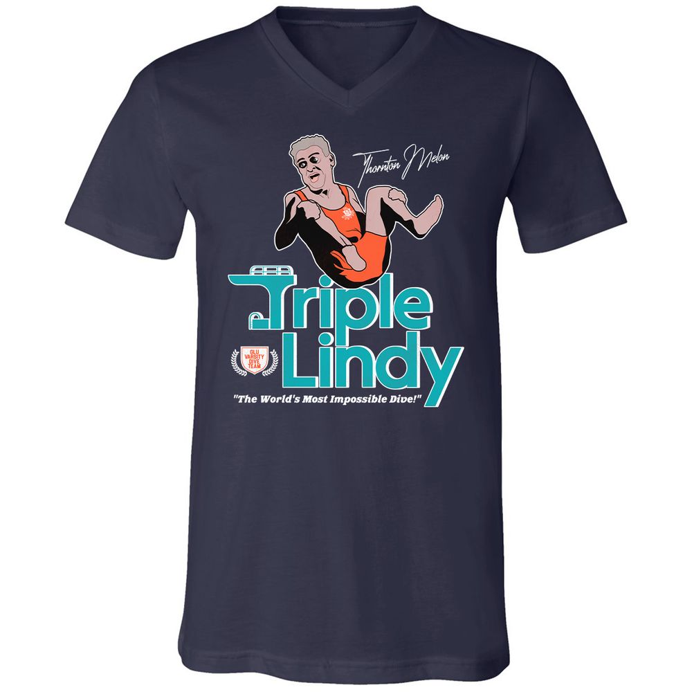 Unisex V-Neck T-Shirt - HA17HG73 - Navy - 2