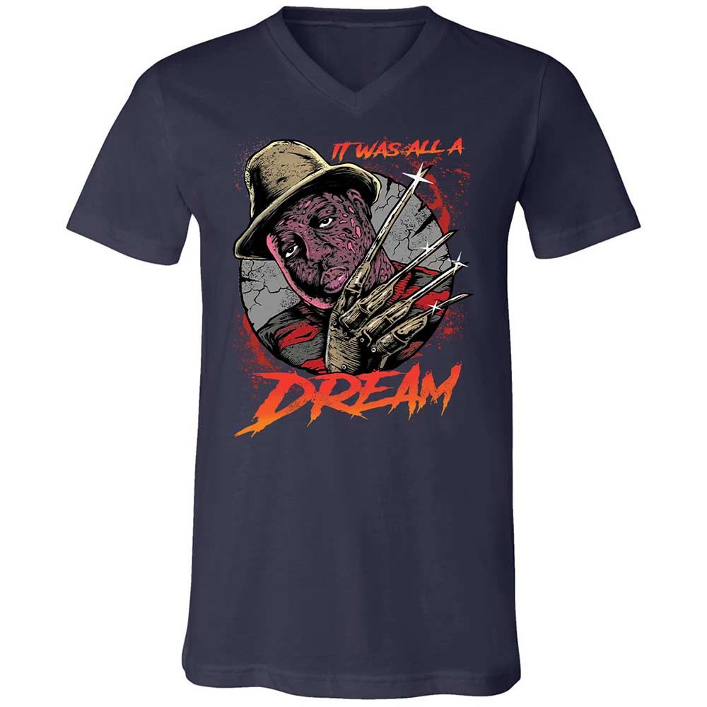 Unisex V-Neck T-Shirt - BNMLGRM8 - Navy - 2