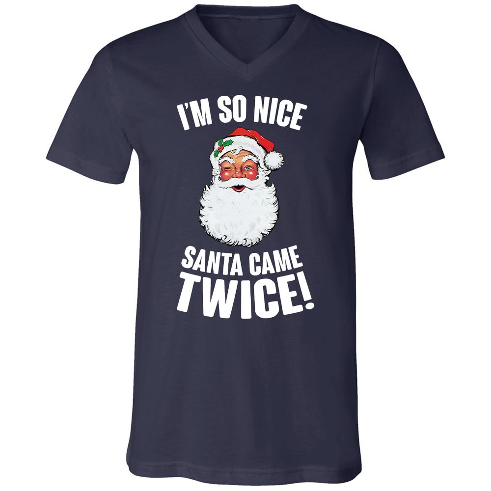 I'm So Nice Santa Came Twice! - Navy - 2