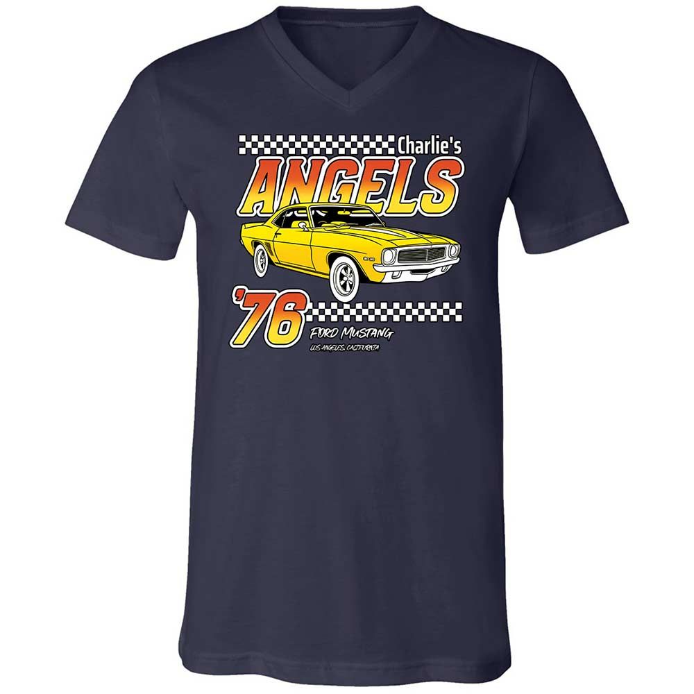 Unisex V-Neck T-Shirt - GM1ZNKHS - Navy - 2