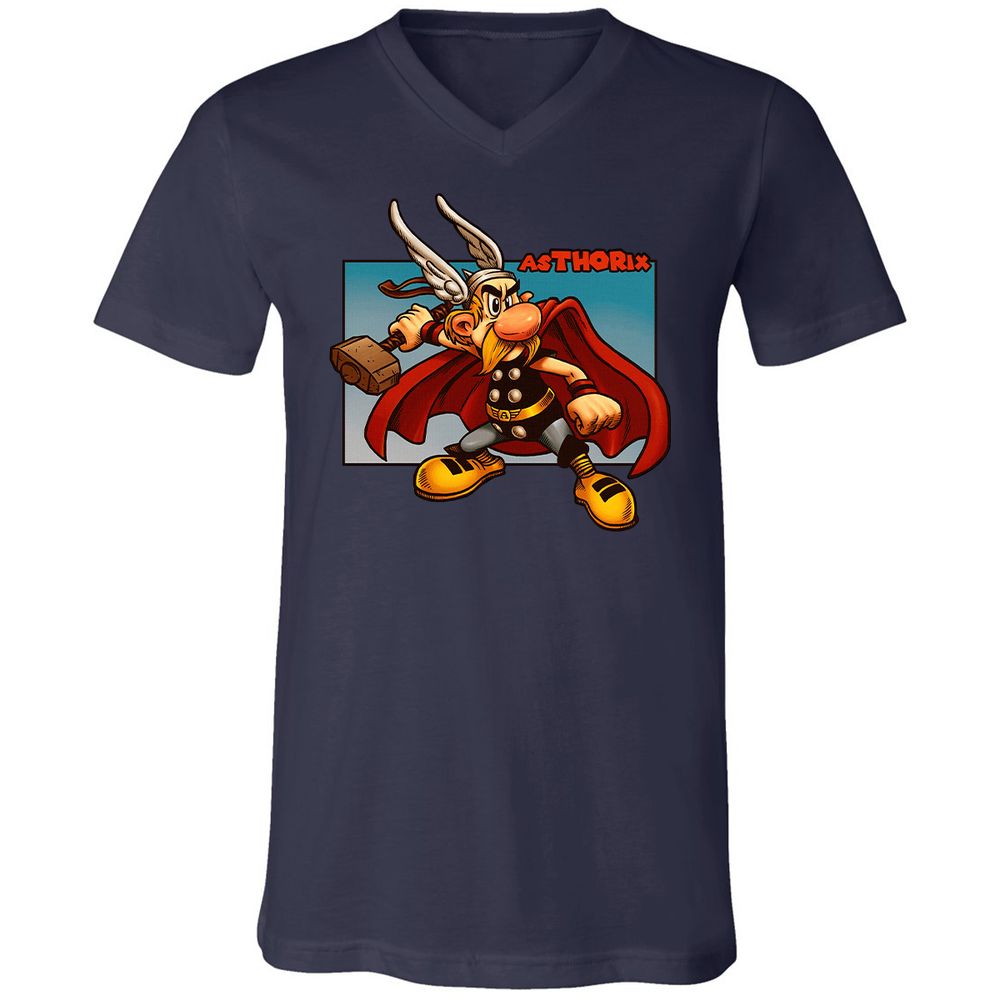 Unisex V-Neck T-Shirt - CK4KJGUY - Navy - 2