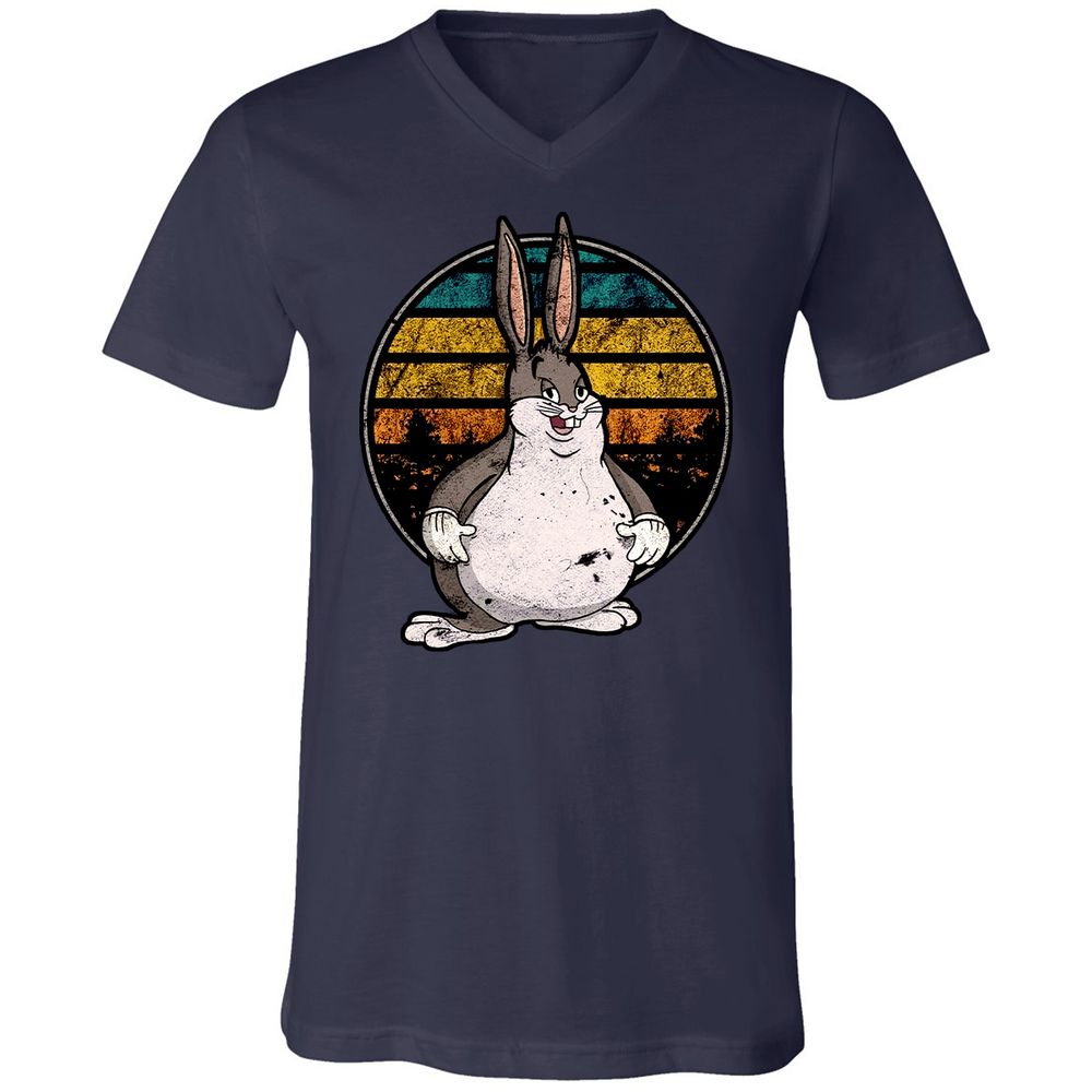 Unisex V-Neck T-Shirt - AMR9BWRT - Navy - 2