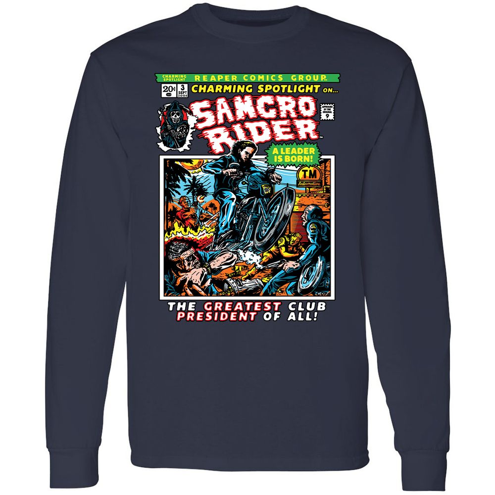 Long Sleeve T-Shirt - TYBUZQCK - Navy - 2