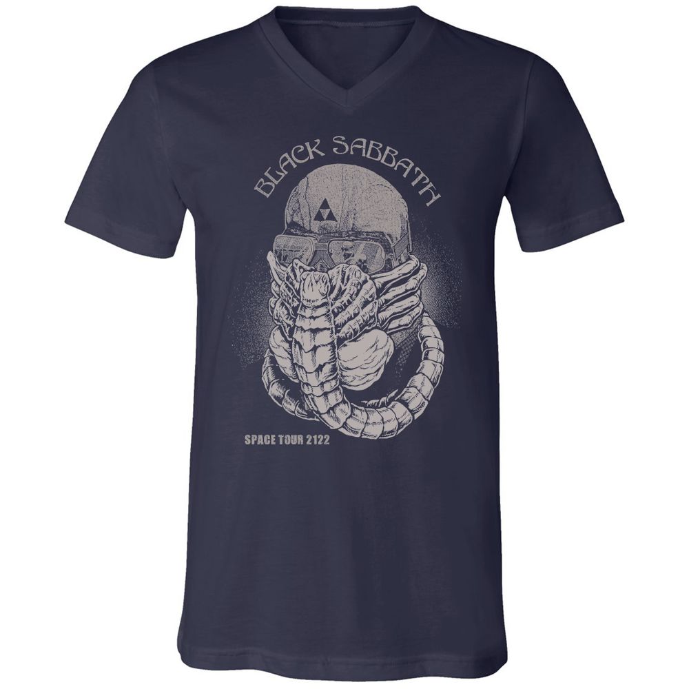 Unisex V-Neck T-Shirt - LQ8MRMA3 - Navy - 2