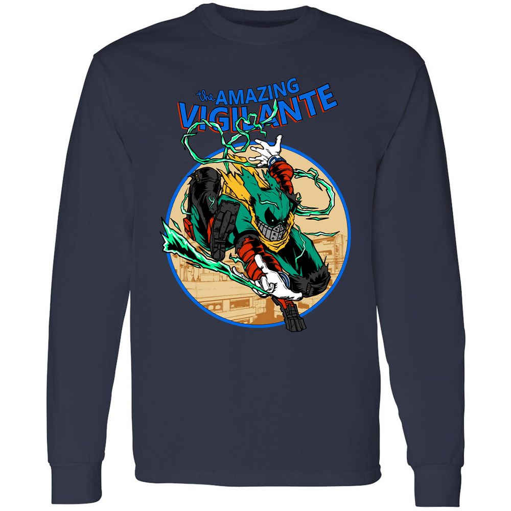 Long Sleeve T-Shirt - JH7QE9KF - Navy - 2