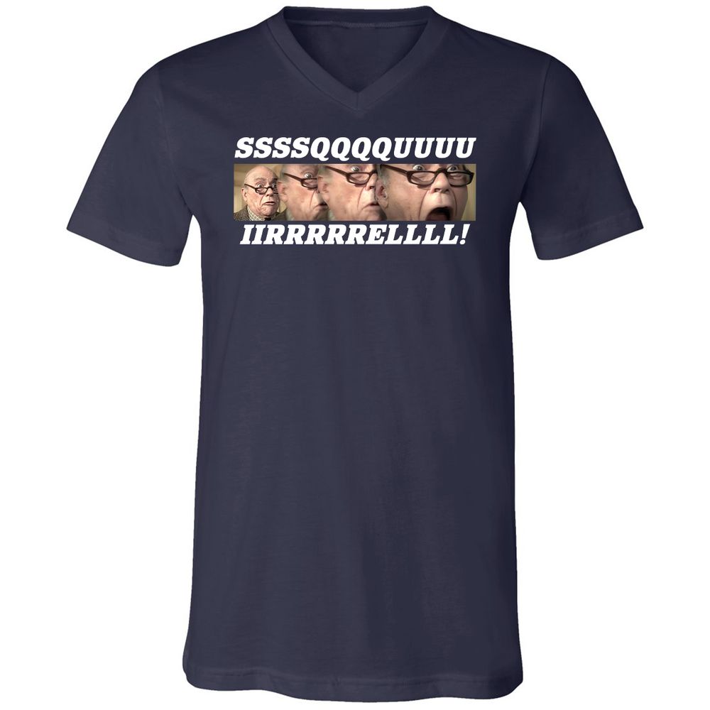Unisex V-Neck T-Shirt - XFKQ9VVU - Navy - 2