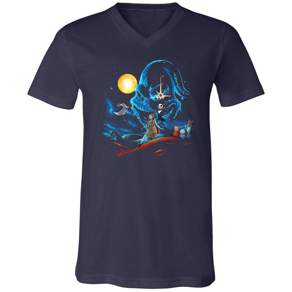 Unisex V-Neck T-Shirt - HE3V97T4 - Navy - 2