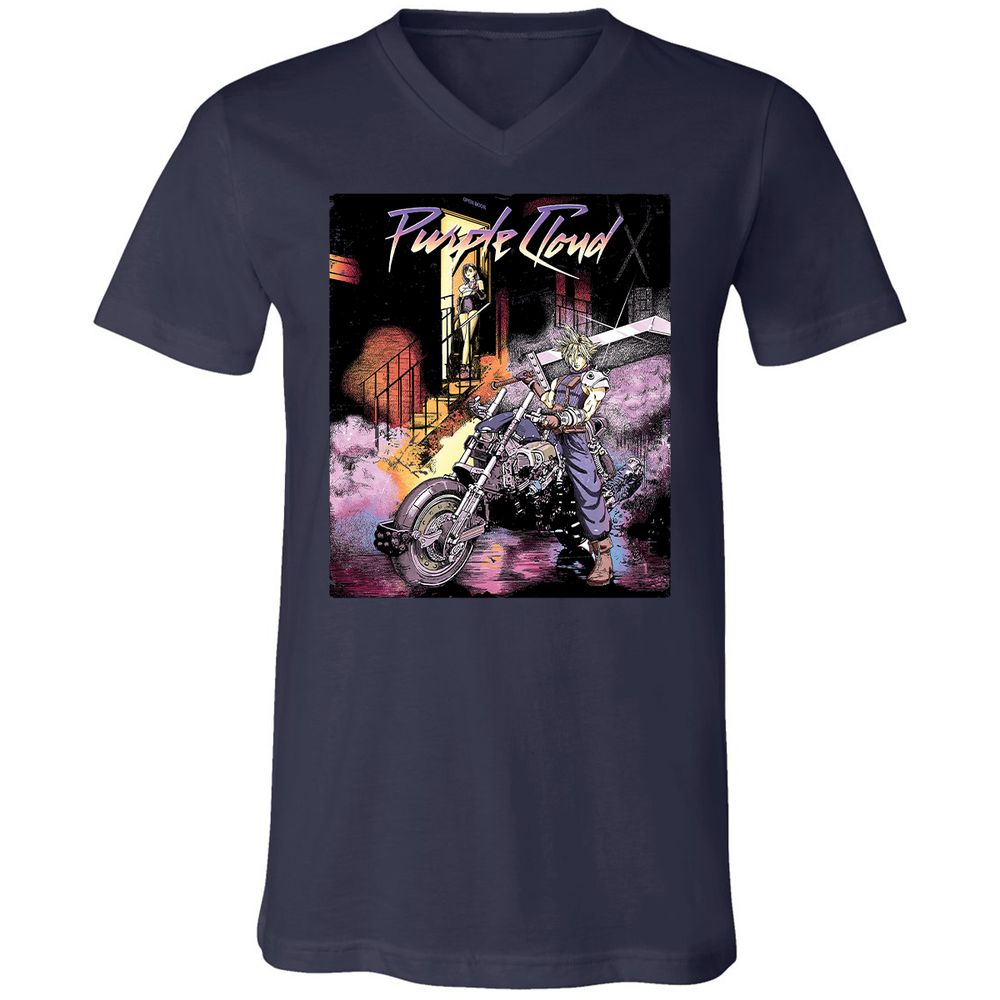 Unisex V-Neck T-Shirt - 7CMVHTGE - Navy - 2