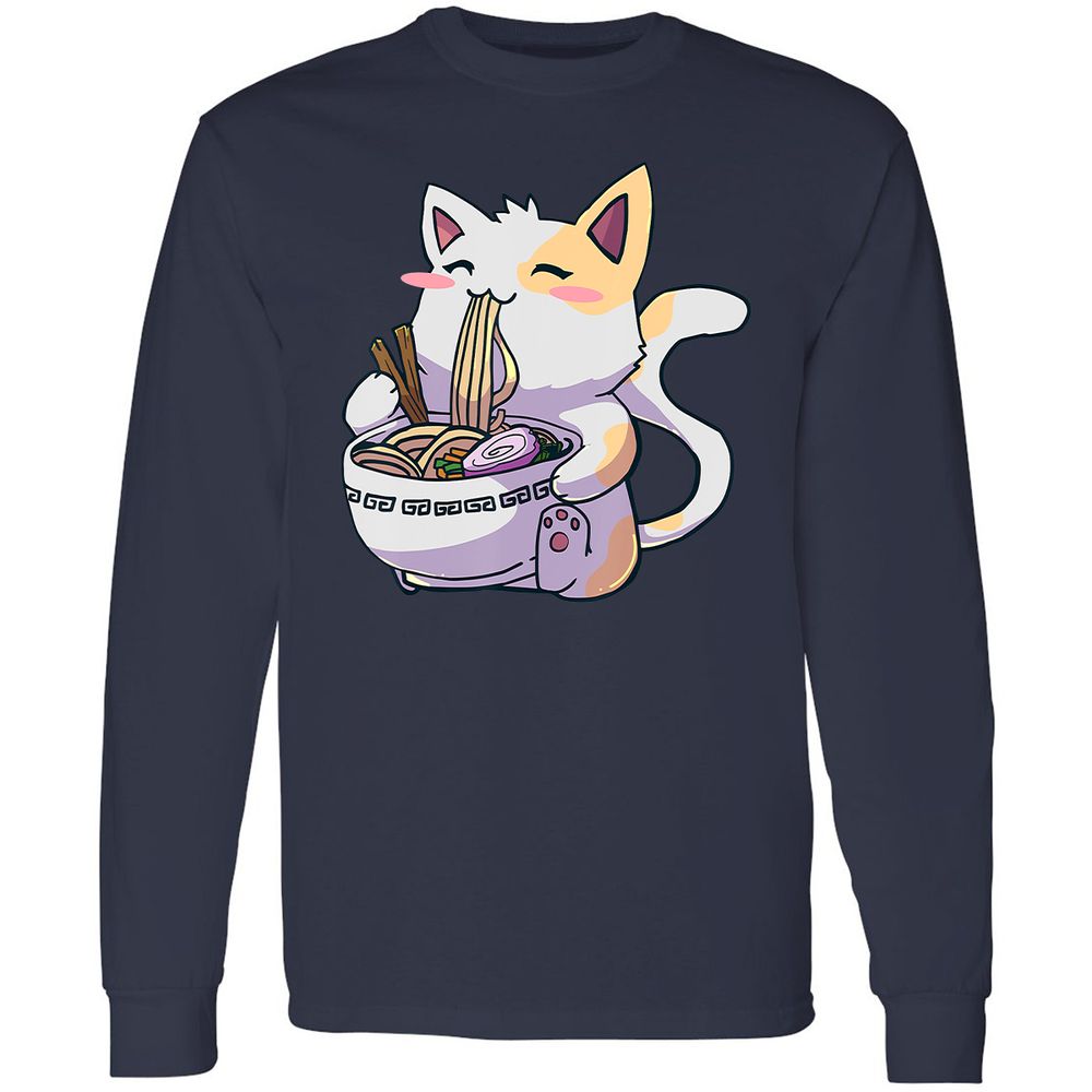 Long Sleeve T-Shirt - WQDTM5V4 - Navy - 2