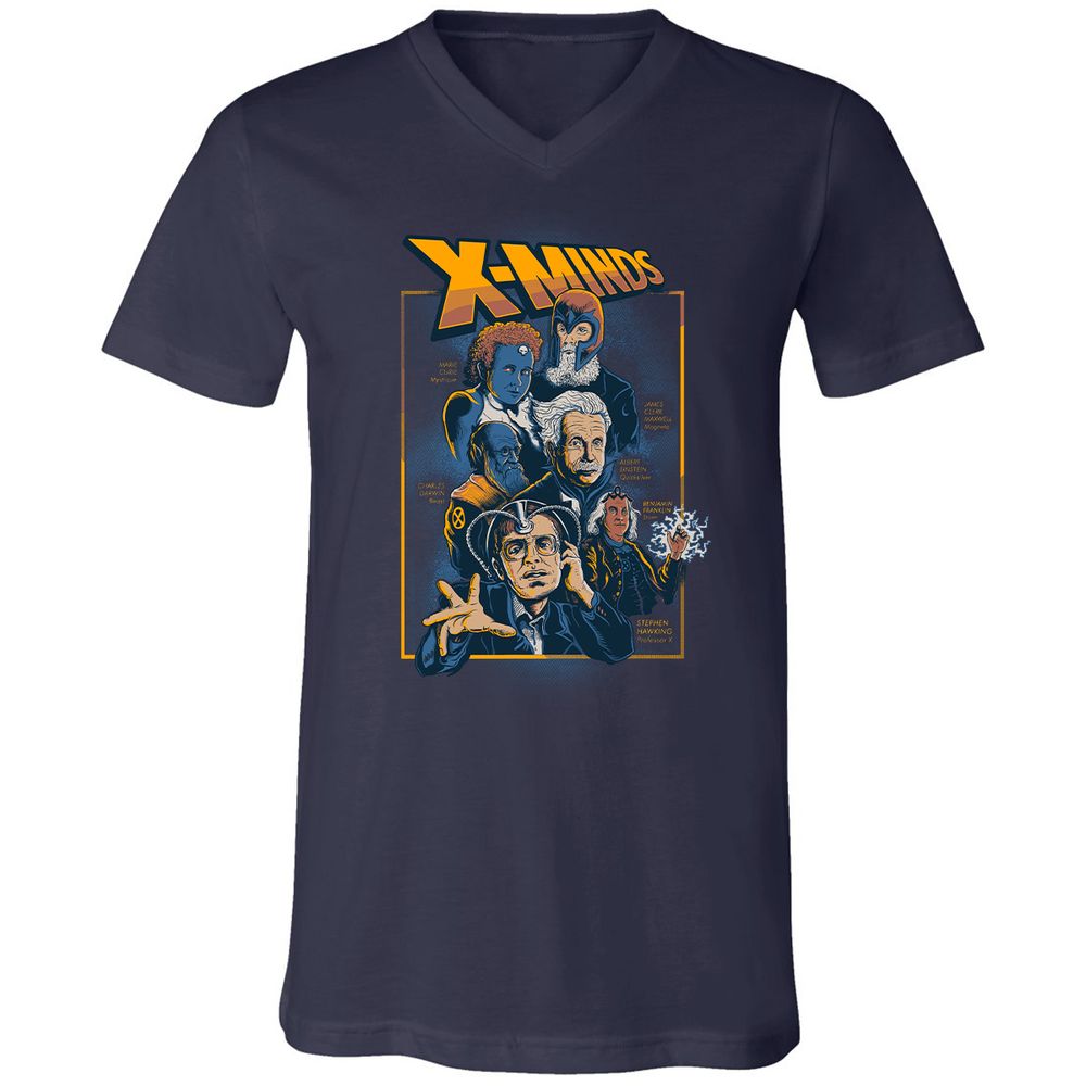 Unisex V-Neck T-Shirt - KH6CH7RS - Navy - 2