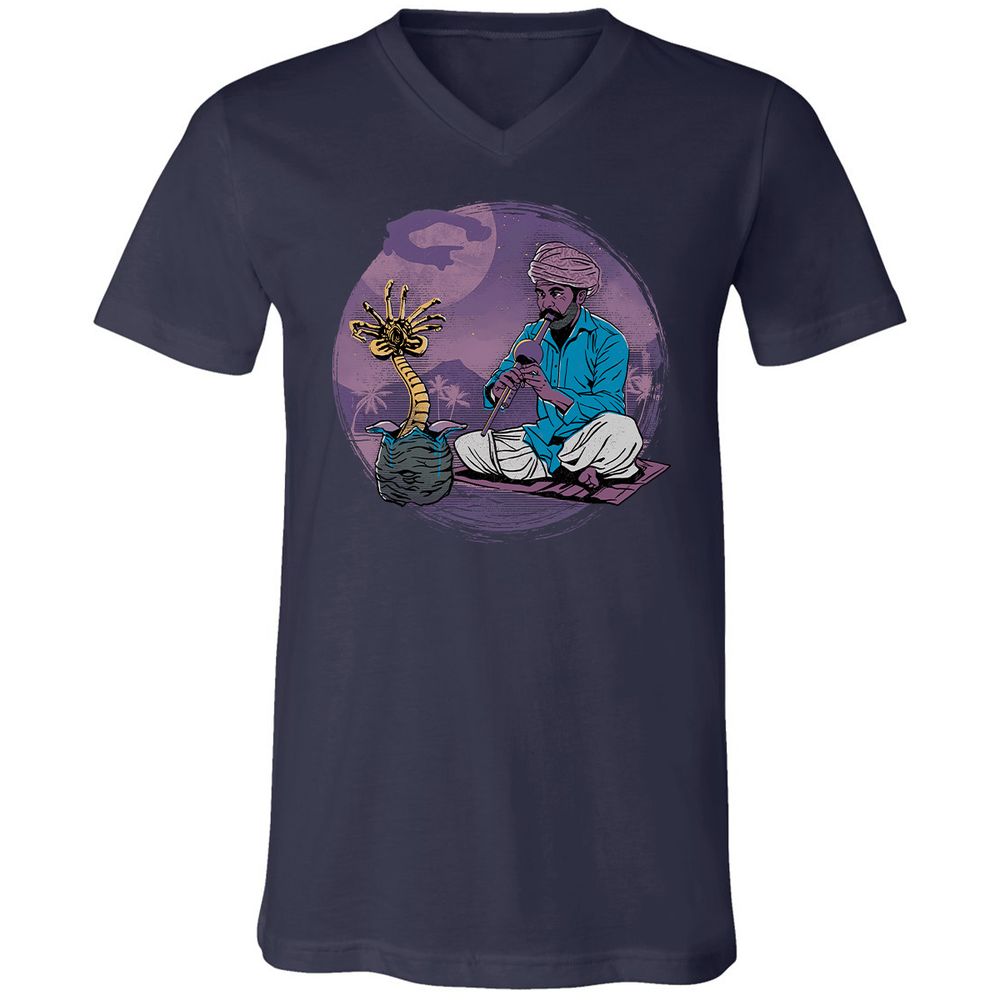 Unisex V-Neck T-Shirt - 2W9BNYK4 - Navy - 2