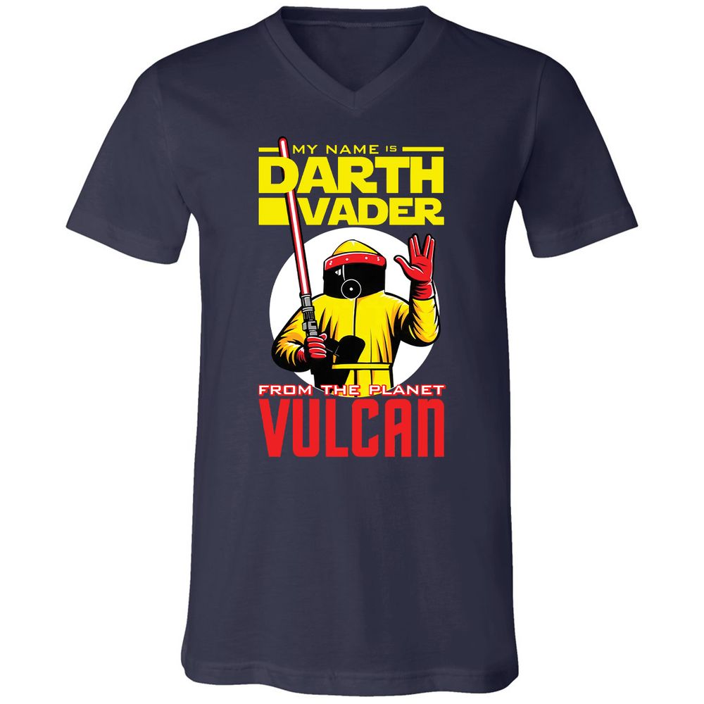 Unisex V-Neck T-Shirt - Q51AMG5G - Navy - 2