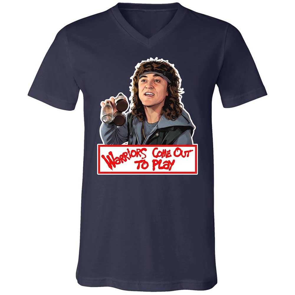 Unisex V-Neck T-Shirt - CEZQG2CL - Navy - 2