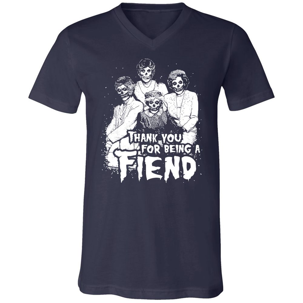 Unisex V-Neck T-Shirt - CGZV5FU6 - Navy - 2