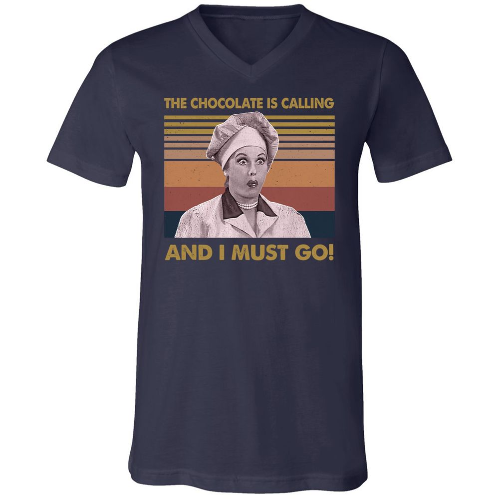 Unisex V-Neck T-Shirt - NQJJEM7R - Navy - 2