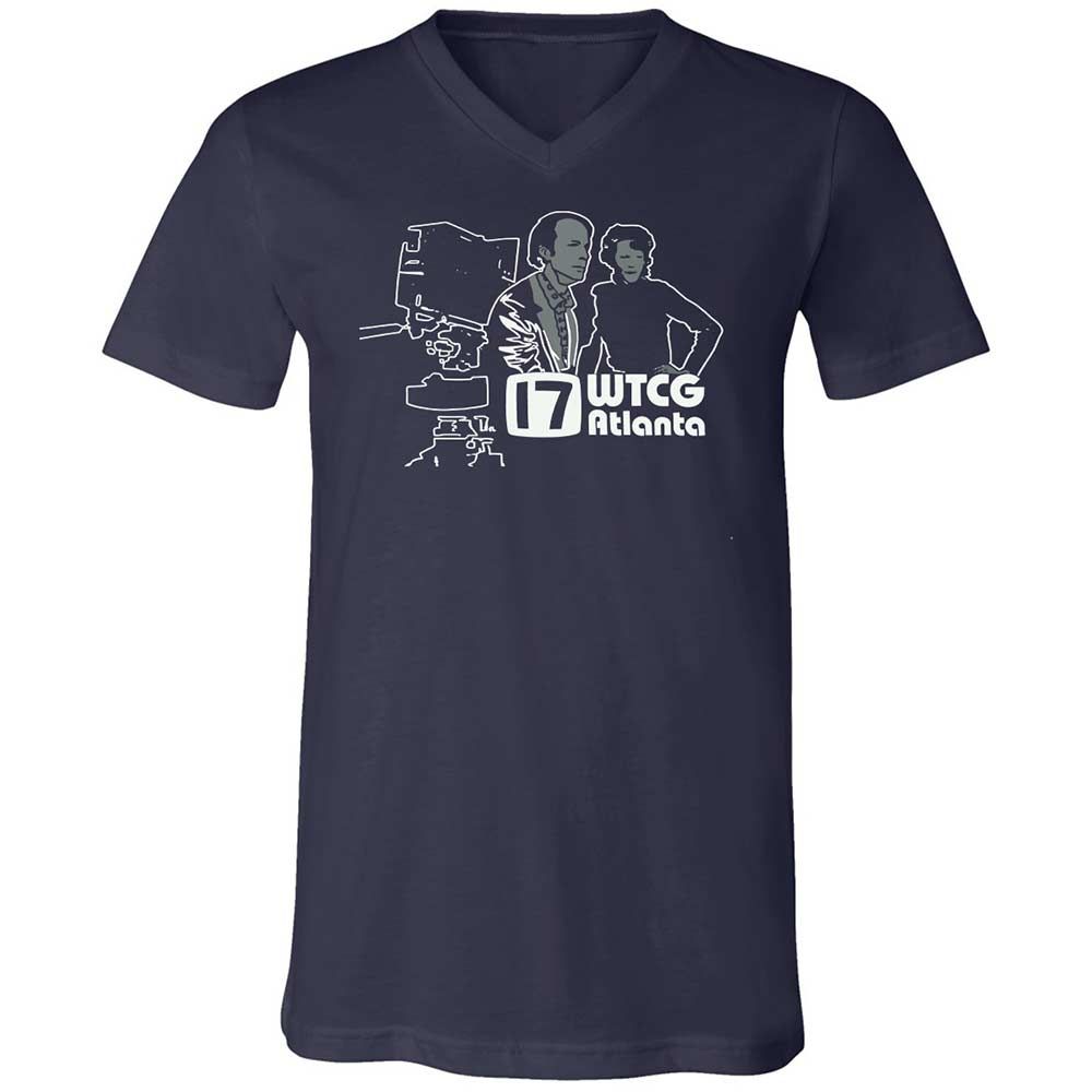 Unisex V-Neck T-Shirt - HRYXR2FE - Navy - 2