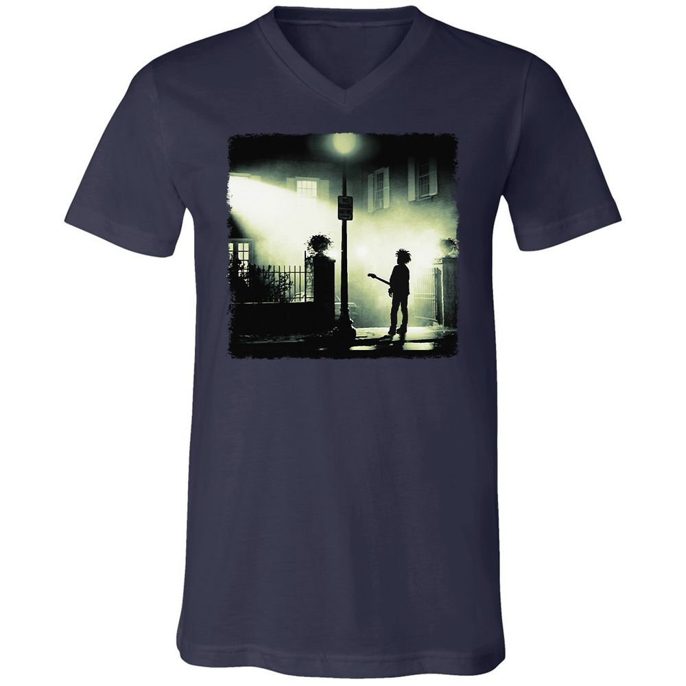Unisex V-Neck T-Shirt - HYX4YM3F - Navy - 2